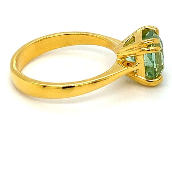 Mint Green Tourmaline 4.30ct Solid 14K Gold Ring - Picture 3 of 6